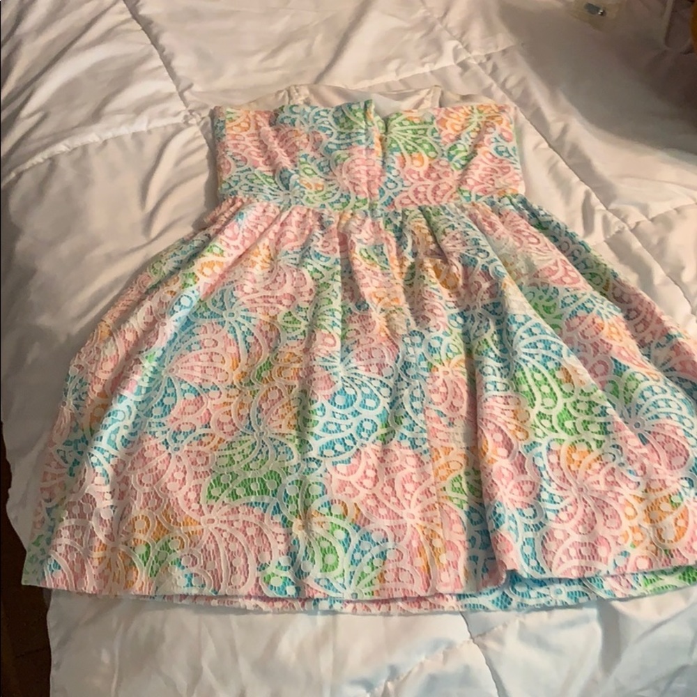 LILLY PULITZER LOTTIE STRAPLESS LACE DRESS - Picture 7 of 7